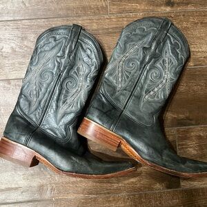 Los Altos Black eel Western Boots